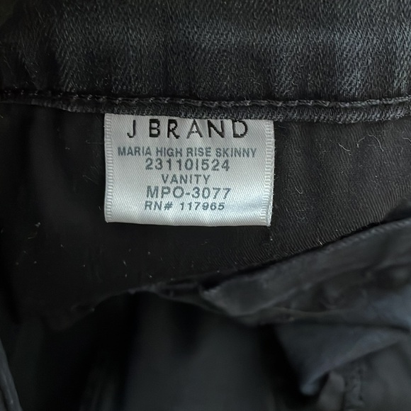 J Brand Jeans Womens 31 Black Maria High Rise Skinny Denim Ladies - Picture 6 of 9